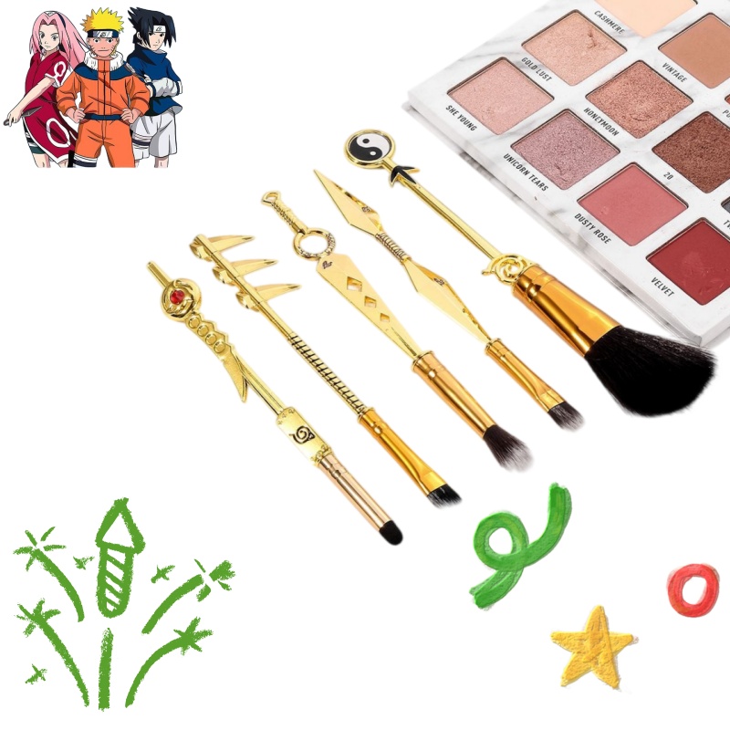 Beauty No Makeup - Naruto Anime Makeup Brush 5-Piece Set